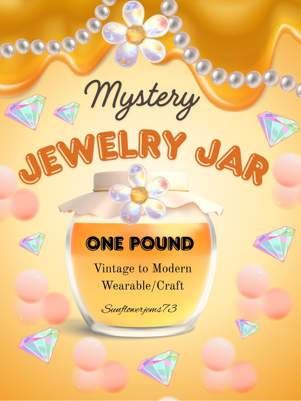 Mystery 🎀1 Pound Mixed Jewelry Jar